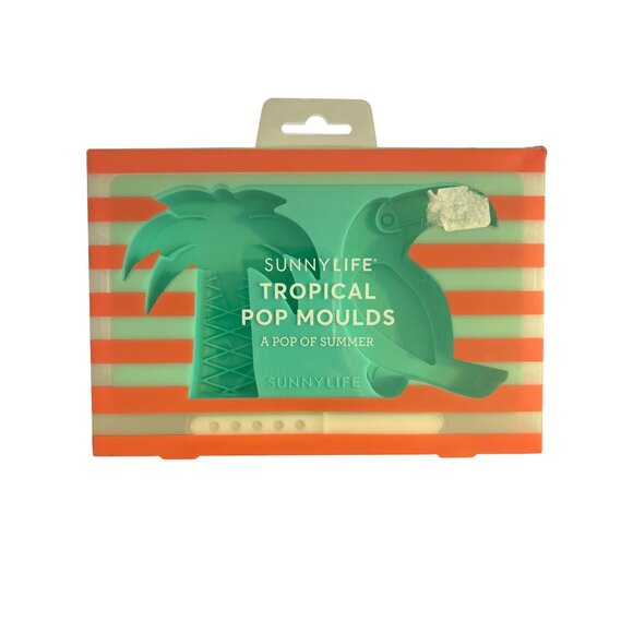 Sunnylife Tropical Pop Moulds Molds Popsicle Maker Set Palm Tree Toucan NEW - Picture 1 of 5